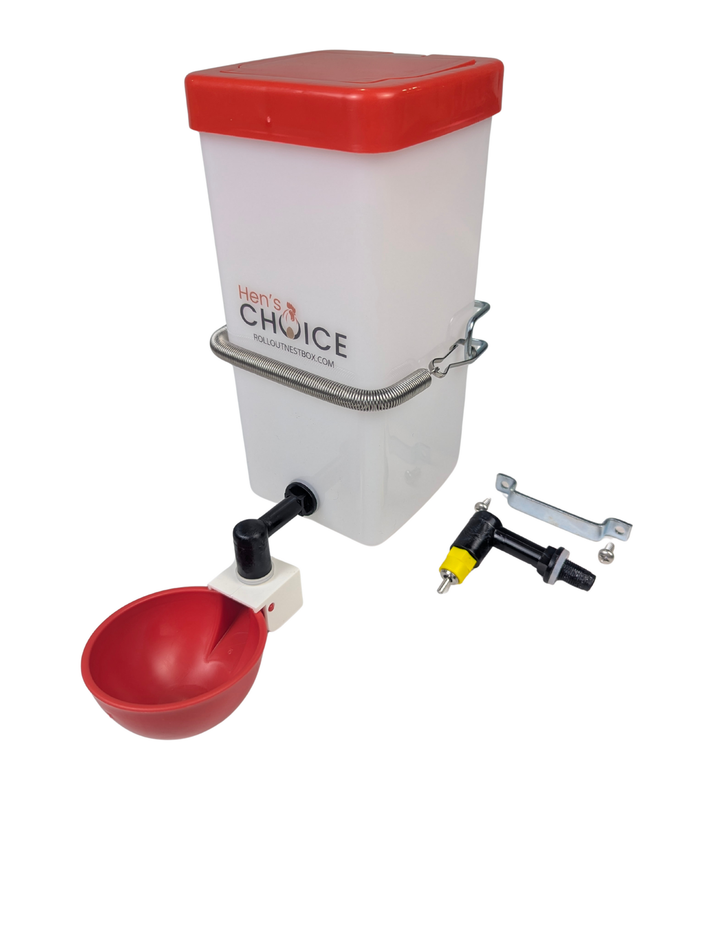 1L (32 oz) Drinker W/Cup, Nipple, & Wire Bracket For Poultry & Small Animals