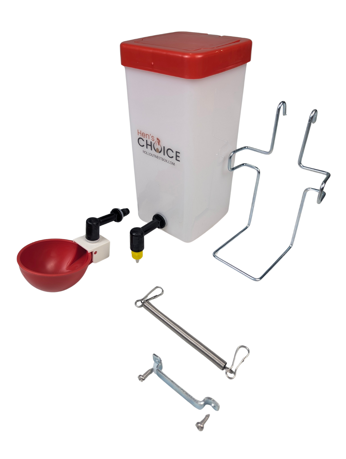 1L (32 oz) Drinker W/Cup, Nipple, & Wire Bracket For Poultry & Small Animals