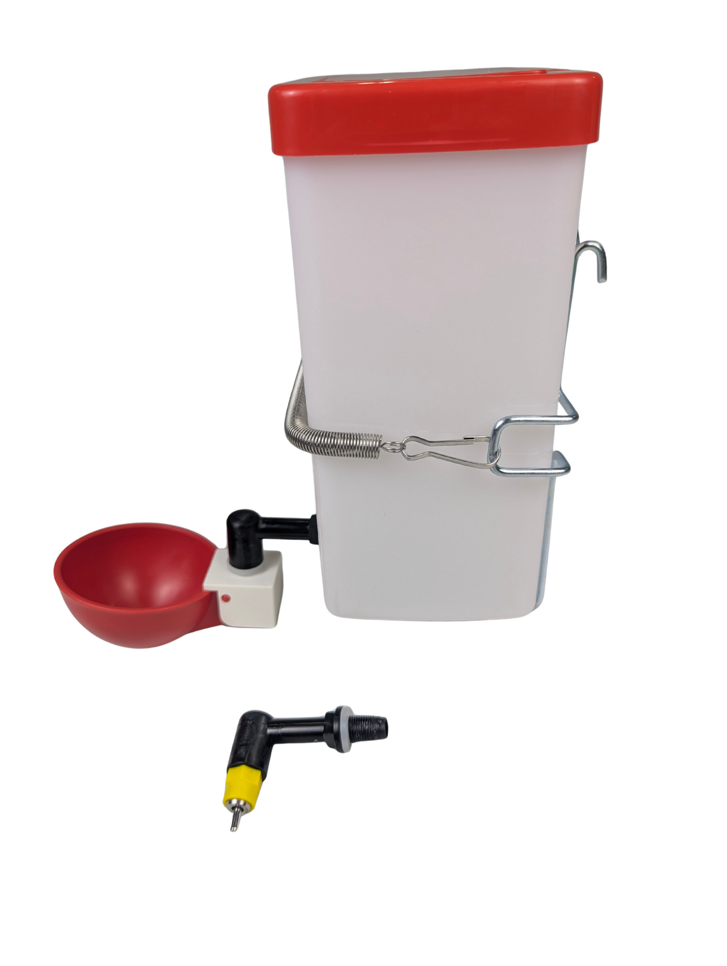 1L (32 oz) Drinker W/Cup, Nipple, & Wire Bracket For Poultry & Small Animals