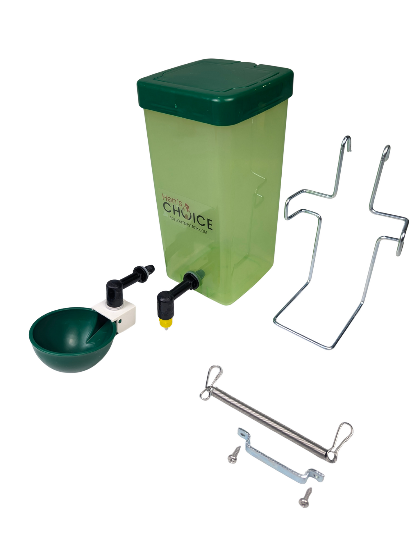 1L (32 oz) Drinker W/Cup, Nipple, & Wire Bracket For Poultry & Small Animals