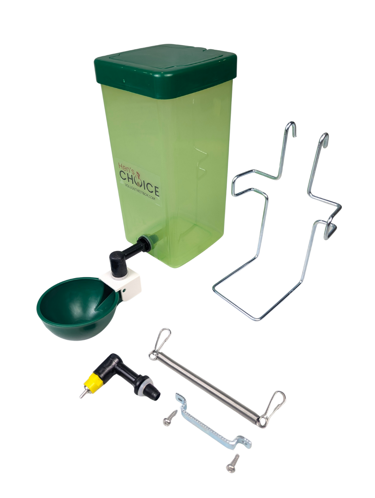 1L (32 oz) Drinker W/Cup, Nipple, & Wire Bracket For Poultry & Small Animals