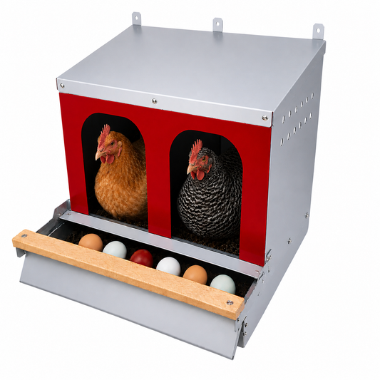 Hen's Choice™ - Roll Out Chicken Nest Box | Reversible | 2 Compartment 21"