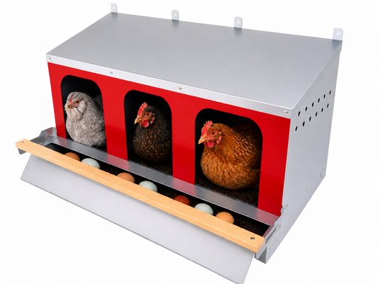 Hen's Choice™ - Roll Out Chicken Nest Box | Reversible | 3 Compartment 36"