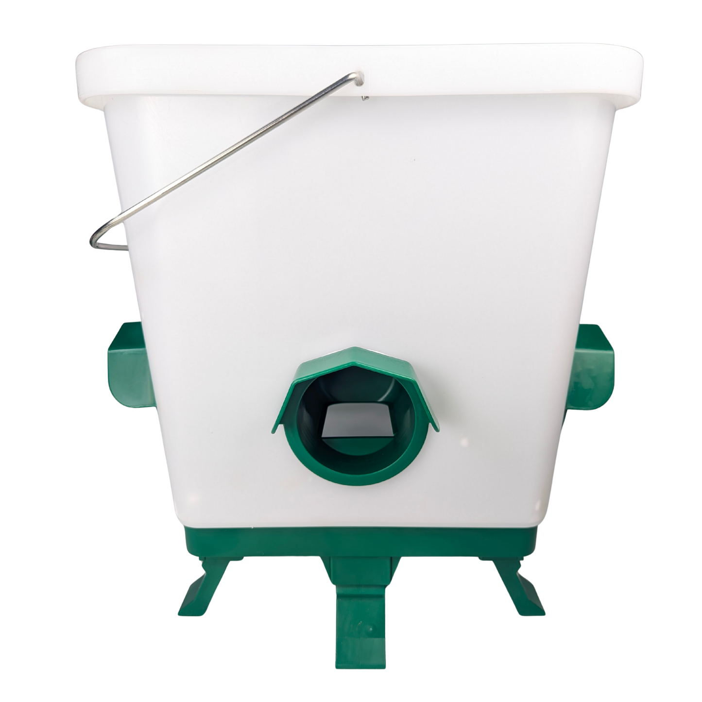 Hen's Choice™ - 25lb Chicken Feeder, 6 Feeder Ports, Anti-Roost Lid, With Legs