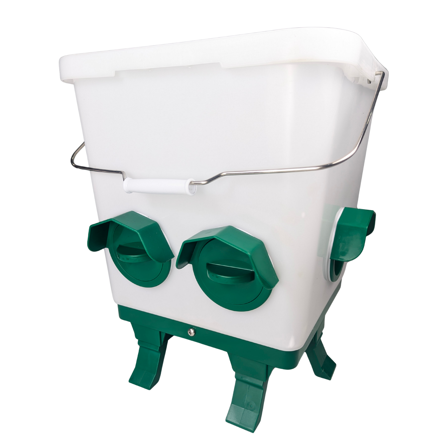 Hen's Choice™ - 25lb Chicken Feeder & 5 Gallon Waterer Set, Anti-Roost Lid, With Legs