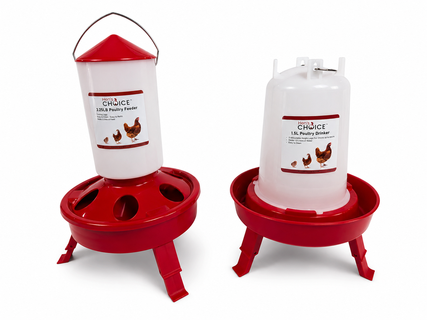 Hen's Choice™ - 3.25 lb Chick Feeder and 1.5 L Drinker Set