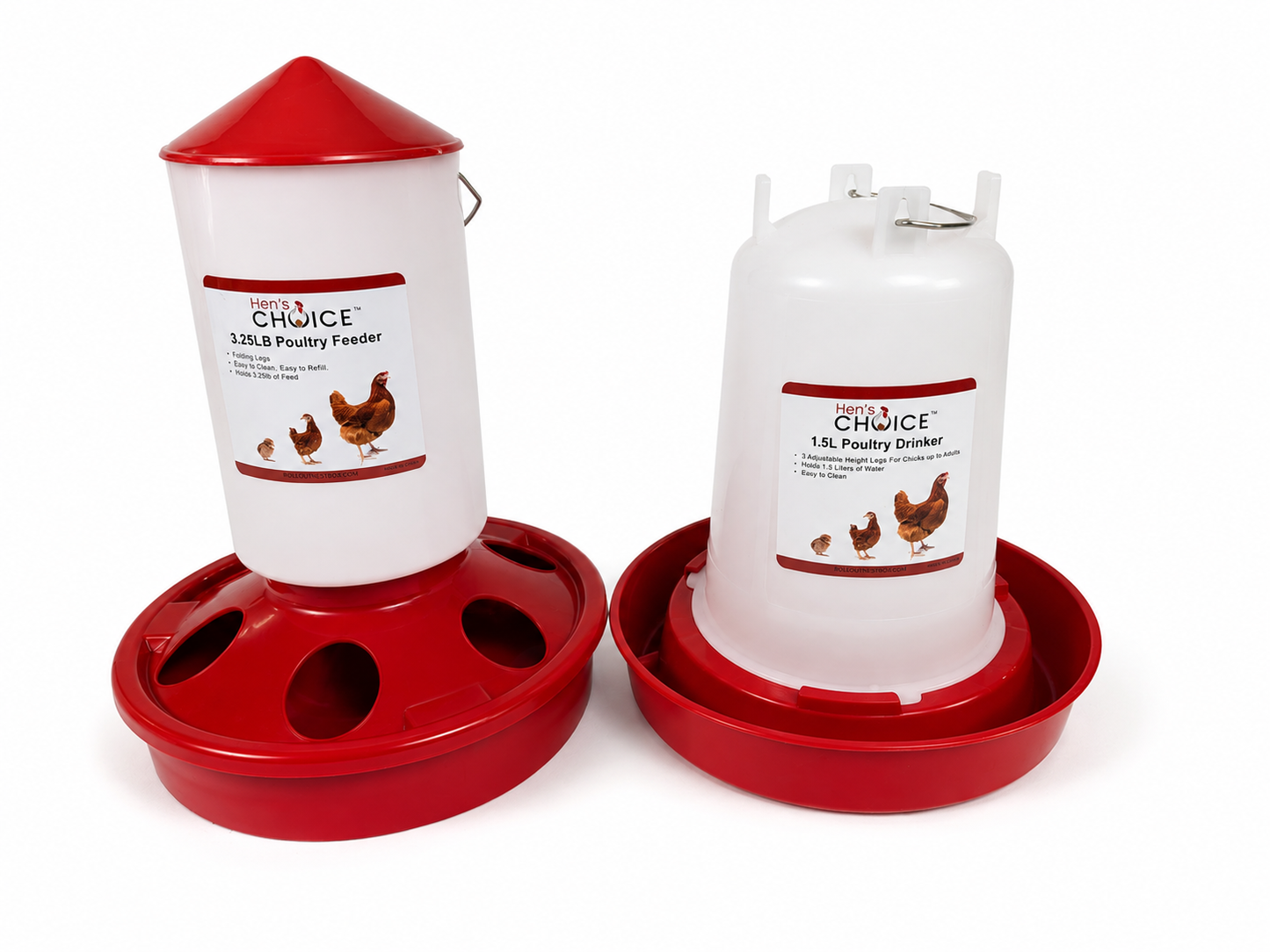 Hen's Choice™ - 3.25 lb Chick Feeder and 1.5 L Drinker Set