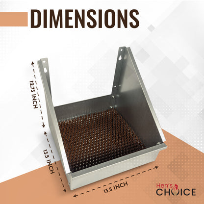 Hen's Choice™ - Single Chicken Nest Box | Galvanized Metal