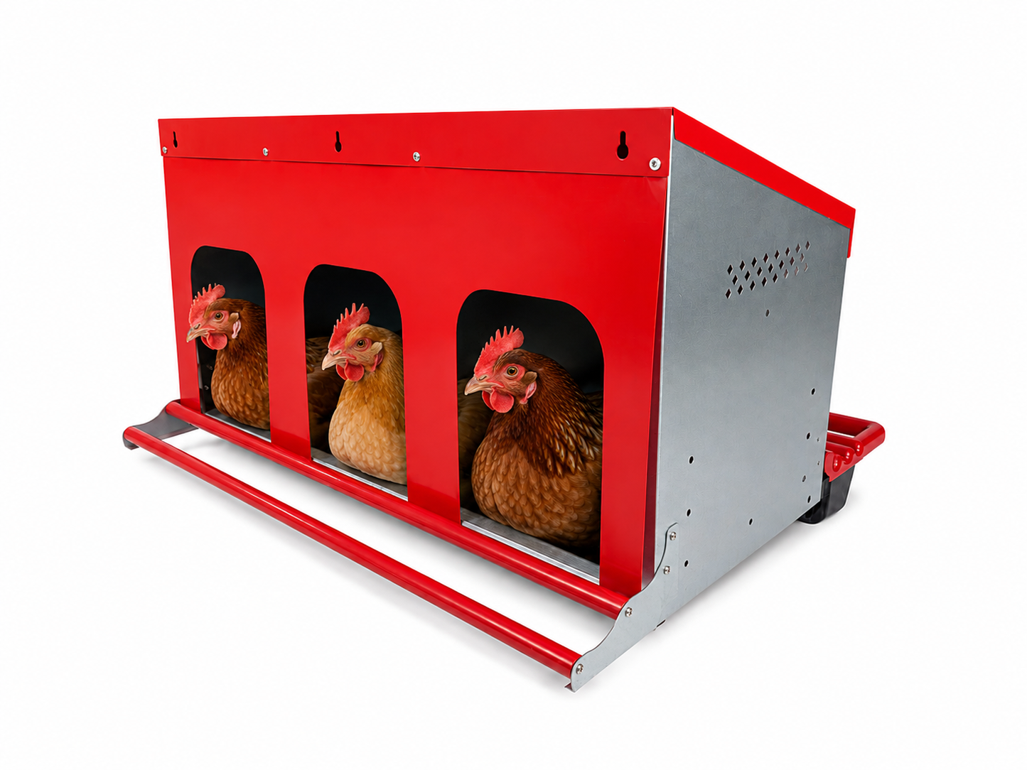 Hen's Choice™ - Roll Out Chicken Nest Box | Reversible - 3 Hole
