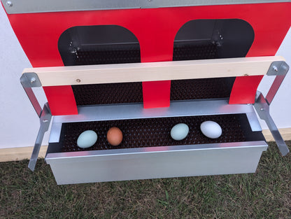 Hen's Choice™ - Roll Out Chicken Nest Box | Roll Away Chicken Nesting Box | 2 Compartment 21"