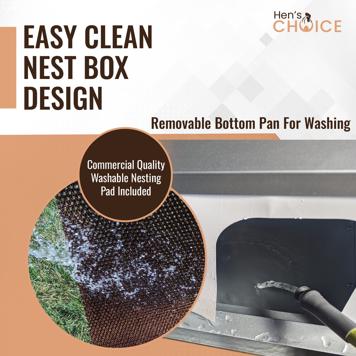 Hen's Choice™ - Roll Out Chicken Nest Box | Roll Away Chicken Nesting Box | 1 Compartment 12"