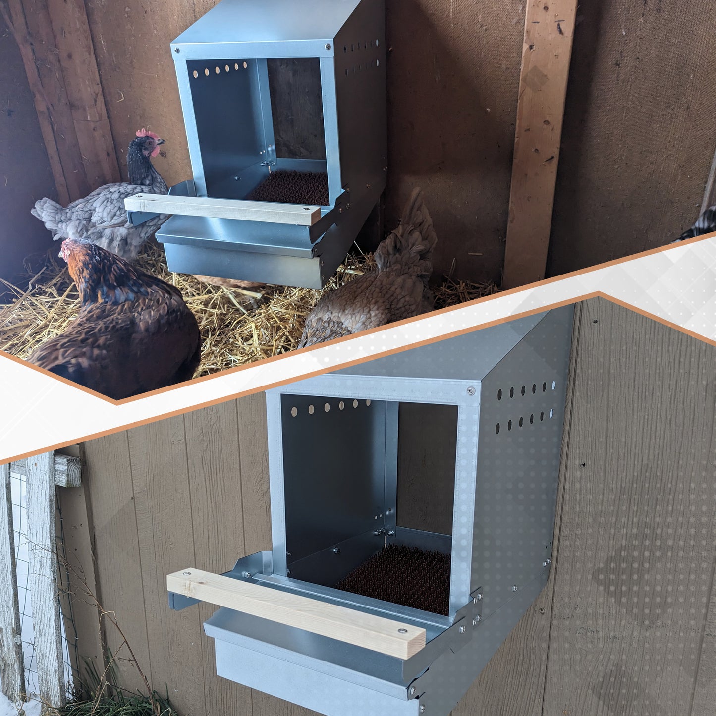 Hen's Choice™ - Roll Out Chicken Nest Box | Roll Away Chicken Nesting Box | 1 Compartment 12"